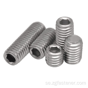 Rostfritt stål DIN913 DIN914 DIN915 DIN916 Hex Socket Head Grub Skruvskruv med Cone Point